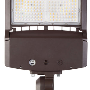 LED Shoe Box 300W/240W/200W LED Area Light With Split Fit Mount - 3K/4K/5K CCT - 100-277VAC