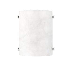 Wall Sconces Wall Sconce - Brushed Nickel - White Resin - 4in. Extension - E12 Candelabra Base