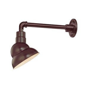 ECO-RLM 10'' Architectural Bronze Emblem Shade With Gooseneck 13'' Architectural Bronze Straight Arm