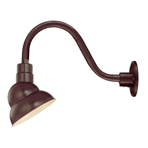 ECO-RLM 10'' Architectural Bronze Emblem Shade With Gooseneck 14 1/2'' Architectural Bronze Gooseneck Arm With Arm Height of 7 1/2''