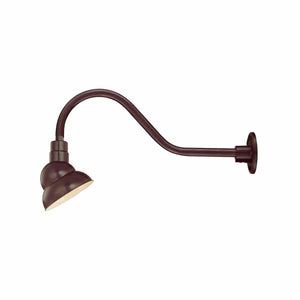 ECO-RLM 10'' Architectural Bronze Emblem Shade With Gooseneck 21 1/2'' Architectural Bronze Gooseneck Arm With Arm Height of 6 1/2''