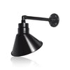 Fovero RLM 10" Black RLM Angle Shade With Gooseneck Arm 13” Black Straight Arm With Height of 2"