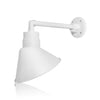 Fovero RLM 10'' White RLM Angle Shade With Gooseneck Arm 13” White Straight Arm With Height of 2"