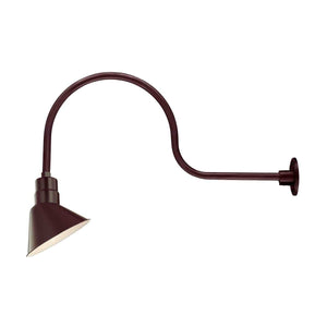 ECO-RLM 12'' Architectural Bronze Angle Shade With Gooseneck 30'' Architectural Bronze Gooseneck Arm With Arm Height of 13''