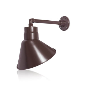 Fovero RLM 12" Bronze RLM Angle Shade With Gooseneck Arm 13” Bronze Straight Arm With Height of 2"