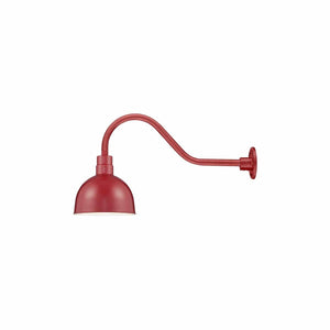 ECO-RLM 12'' Satin Red Deep Bowl Shade With Gooseneck 21 1/2'' Satin Red Gooseneck Arm With Arm Height of 6 1/2''