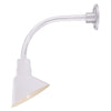 ECO-RLM 12'' White Angle Shade With Gooseneck 13'' White Vertical Gooseneck Arm With Arm Height of 12''