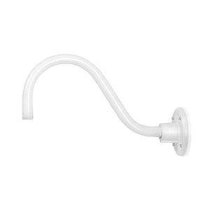 Fovero RLM Arms 14-1/2" Satin White Gooseneck Arm With Height of 7" & Mounting Plate Included