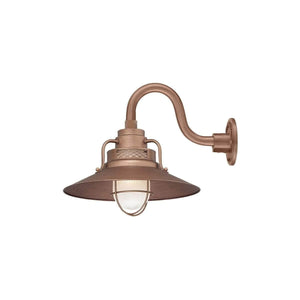 ECO-RLM 14'' Copper Railroad Shade With Gooseneck