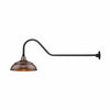 ECO-RLM 14'' Natural Copper Warehouse Shade With Gooseneck 41'' Aluminum Painted Satin Black Gooseneck Arm With Arm Height of 9''