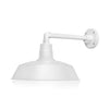 Fovero RLM 14'' White RLM Barn Light Shade With Gooseneck Arm 13” White Straight Arm With Height of 2"