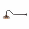 ECO-RLM 17'' Natural Copper Warehouse Shade With Gooseneck 41'' Aluminum Painted Satin Black Gooseneck Arm With Arm Height of 9''