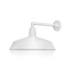 Fovero RLM 17" White RLM Barn Light Shade With Gooseneck Arm 13" White Straight Arm With Height of 2"