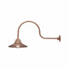 ECO-RLM 18'' Copper Railroad Shade With Gooseneck 30'' Copper Gooseneck Arm With Arm Height of 13''