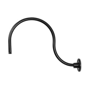 Fovero RLM Arms 24" Satin Black Gooseneck Arm With Height of 17" & Mounting Plate Included