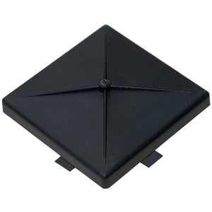 Pole Mounting Accessories 4" x 4" Polycarbonate Square Top Pole Cap,  Black V2