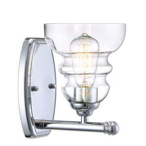 Vanity Fixtures 9" Bathroom Vanity Sconce with Clear Glass Chrome