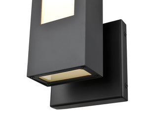 LED Wall Lamps Amster LED Outdoor 2-Light Wall Sconce - Powder Coated Black - Opal Glass - 12W Integrated LED Module - 1,050lm - 3000K Warm White