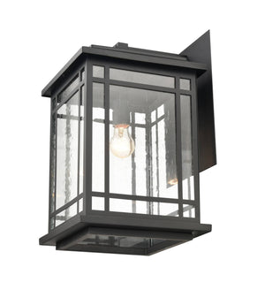 Wall Sconces Armington Outdoor Wall Sconce - Powder Coat Black - Clear Seeded Glass - 12.75in. Extension - E26 Medium Base