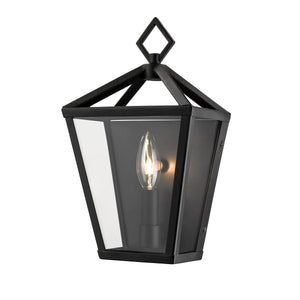 Wall Sconces Arnold Outdoor Wall Sconce - Powder Coat Black - Clear Glass - 4.5in. Extension - E12 Candelabra Base