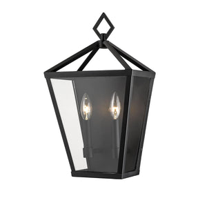 Wall Sconces Arnold Outdoor Wall Sconce - Powder Coat Black - Clear Glass - 6.5in. Extension - E12 Candelabra Base