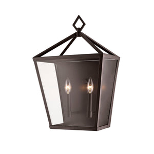 Wall Sconces Arnold Outdoor Wall Sconce - Powder Coat Bronze - Clear Glass - 8in. Extension - E12 Candelabra Base