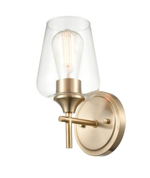 Wall Sconces Ashford Wall Sconce - Modern Gold - Clear Glass - 6.5in. Extension - E26 Medium Base