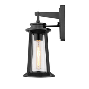 Wall Sconces Bolling Outdoor Wall Sconce - Powder Coat Black - Clear Glass - 8.375in Extension - E26 Medium Base