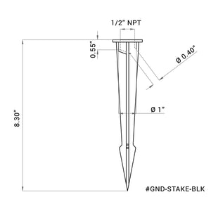 Accessories Ground Stake Landscape Accessory with 1/2in. NPT Thread