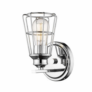 Wall Sconces Single Lamp Wall Sconce - Chrome - Wire Guard - 6in. Extension - E26 Medium Base