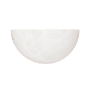 Wall Sconces Single Lamp Wall Sconce - White - Faux Alabaster Glass - 4in. Extension - E26 Medium Base
