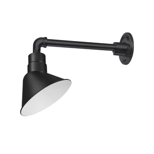 Integrated LED RLM 10in. Integrated LED Angle Shade With Gooseneck - Satin Black - 11W - 3000K 13'' Long Satin Black Straight Arm