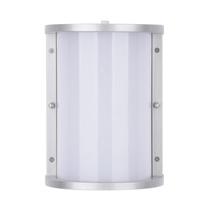 LED Wall Lamps 12.5W Brushed Nickel Half Cylinder Outdoor LED Wall Light - 119 Degree Beam - 120V - Direct Wiring - 950 Lm