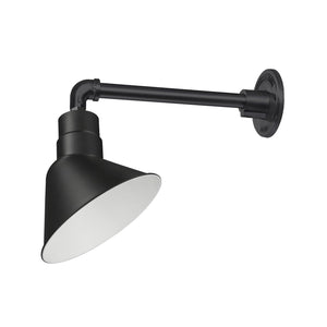 Integrated LED RLM 12in. Integrated LED Angle Shade With Gooseneck - Satin Black - 11W - 3000K 13'' Long Satin Black Straight Arm