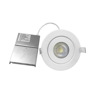 LED Downlights 13W 6in. Gimbal LED Downlight - 45 Degree Beam - 5CCT - 120V - CRI>90 - Junction Box - 1000 Lm