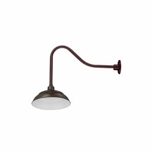 Integrated LED RLM 14in. Integrated LED Warehouse Shade With Gooseneck - Architectural Bronze - 11W - 3000K 23'' Long Architectural Bronze Gooseneck Arm