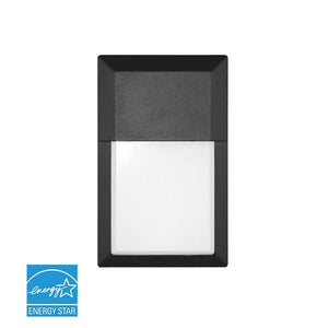 LED Wall Packs 15.8W Mini Outdoor LED Wall Pack with Matte Black Aluminum Die Cast & Frosted Plastic Lens
