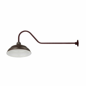Integrated LED RLM 17in. Integrated LED Warehouse Shade With Gooseneck - Architectural Bronze - 11W - 3000K 41'' Long Architectural Bronze Gooseneck Arm