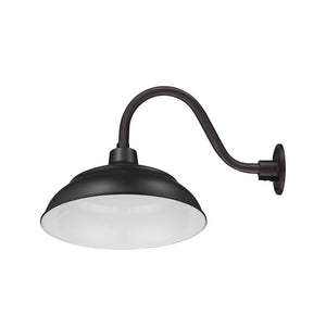 Integrated LED RLM 17in. Integrated LED Warehouse Shade With Gooseneck - Satin Black - 11W - 3000K