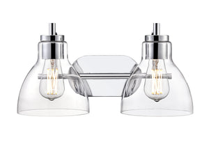 Vanity Fixtures 2 Lamps Knightsdale Vanity Light - Chrome - Clear Glass - 17.5in. Wide