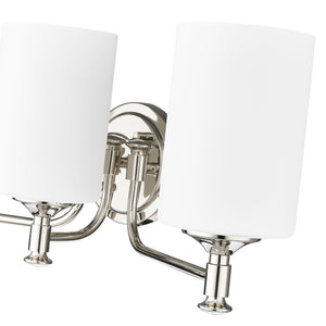 Vanity Fixtures 3 Lamps Ailey Vanity Light - Polished Nickel - Etched Opal White Glass - 21.625in. Wide