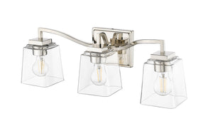 Vanity Fixtures 3 Lamps Avenna Vanity Light - Polished Nickel - Clear Glass - 23.6in. Wide