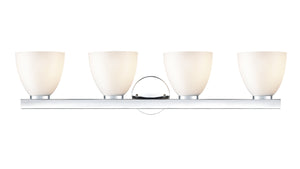 Vanity Fixtures 4 Lamps Apria Vanity Light - Polished Chrome - Opal Glass - 33in. Wide