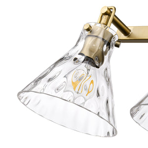 Vanity Fixtures 4 Lamps Barlon Vanity Light - Vintage Brass - Clear Water Glass - 34.75in. Wide