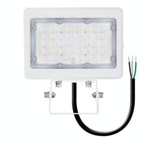 LED Flood Lights 50W/35W Mini LED Area Flood Light - 30K/40K/50K - Trunnion Mount - 120-277VAC - Photocell - White