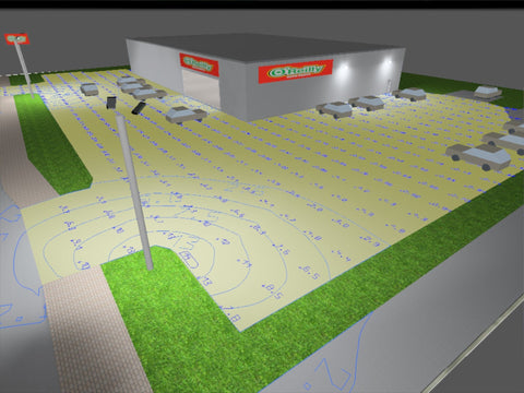 150W LED Shoe Box Rendering