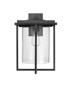 Wall Sconces Adair Outdoor Wall Sconce - Powder Coated Black - Clear Seeded Glass - 12.375in. Extension - E26 Medium Base
