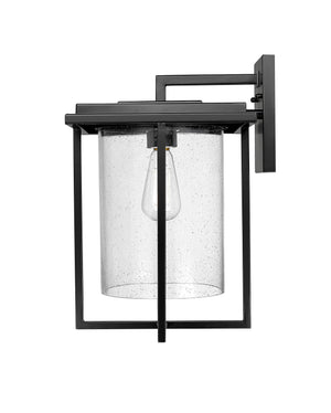 Wall Sconces Adair Outdoor Wall Sconce - Powder Coated Black - Clear Seeded Glass - 12.375in. Extension - E26 Medium Base
