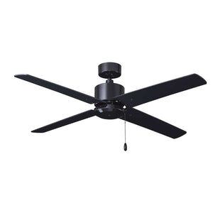 Ceiling Fan Aldea 4-Blade Indoor Ceiling Fan - Black Finish - Black Blade - 52in. Sweep