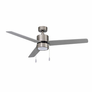 Ceiling Fan Aldea II 3-Blade Indoor Ceiling Fan - Brushed Nickel Finish - Brushed Nickel Blade - 52in. Sweep - 16W Integrated LED Module